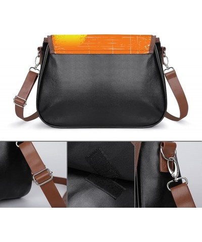 Fashion Crossbody Bags Women's Shoulder Bags Classic City Leather Satchels Hobo Bags Color Block Line Color4 $25.49 Hobo Bags