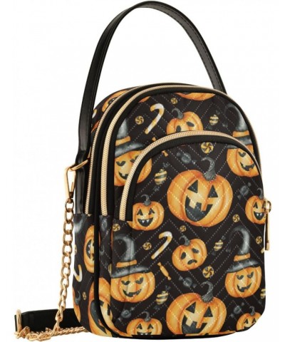 Halloween Cell Phone Purse Jack O Lantern Pumpkin Crossbody Handbag Durable Shoulder Bag Sturdy Travel Pouch Compact Chic Bag...