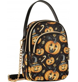 Halloween Cell Phone Purse Jack O Lantern Pumpkin Crossbody Handbag Durable Shoulder Bag Sturdy Travel Pouch Compact Chic Bag...