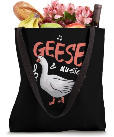 Geese and Music Cute Goose Music Notes Musician Tote Bag $11.42 Totes