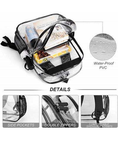 Clear PVC Backpack Compatible with Retro Vintage Red Line Baseball, Stadium Approved Backpack with Adjustable Strap for Conce...