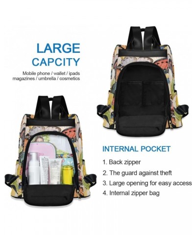 Backpack Purse for Women Fashion Travel Anti-theft Butterfly Daypack Casual Shoulder Bag Medium Size $18.81 Backpacks