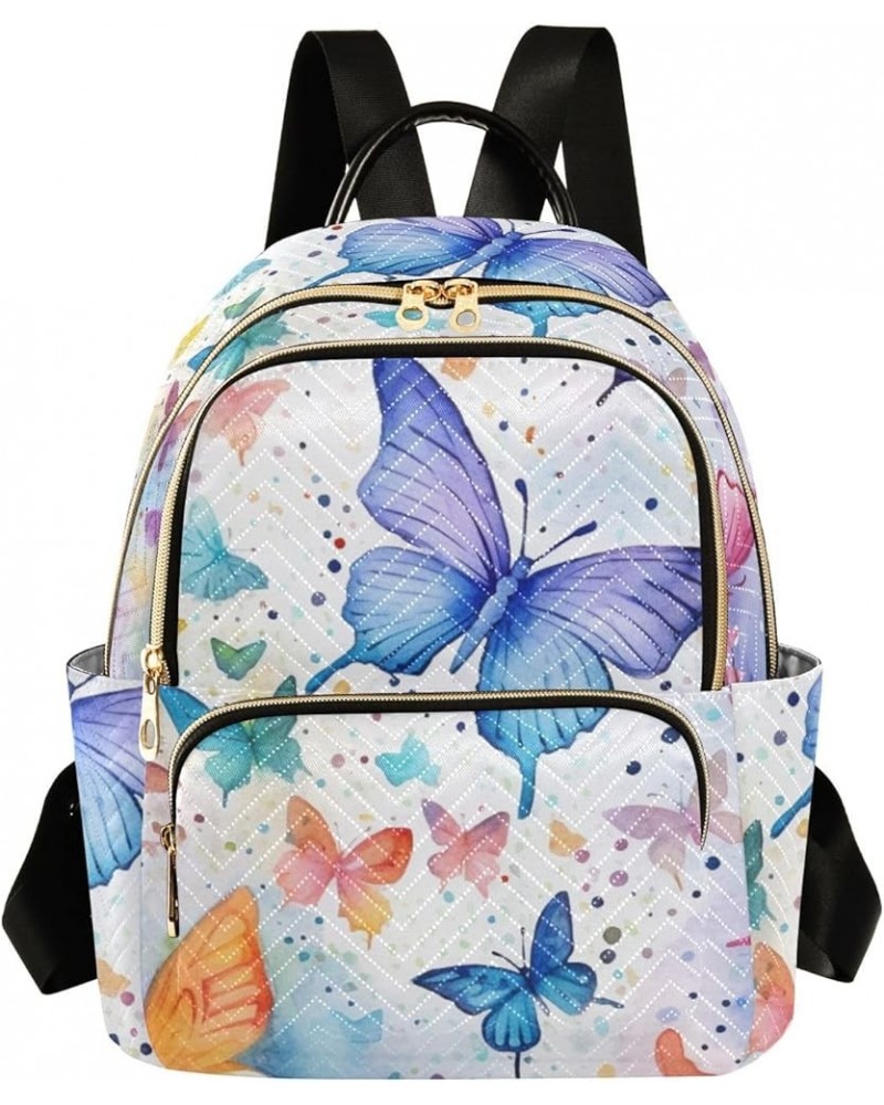 Backpack for Women Butterflies Are Flying Lightweight Casual Daily Quilted Travel Backpack 11.4×6.1×14.1 in Medium $16.80 Bac...