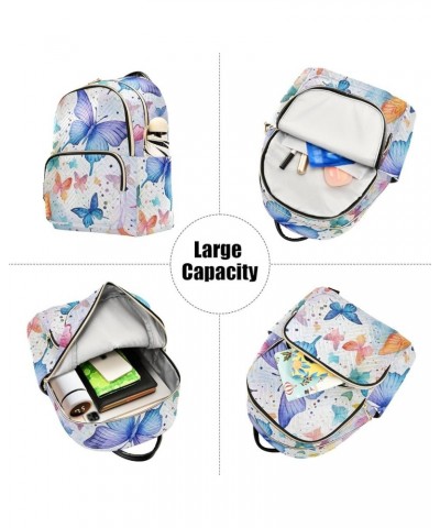 Backpack for Women Butterflies Are Flying Lightweight Casual Daily Quilted Travel Backpack 11.4×6.1×14.1 in Medium $16.80 Bac...