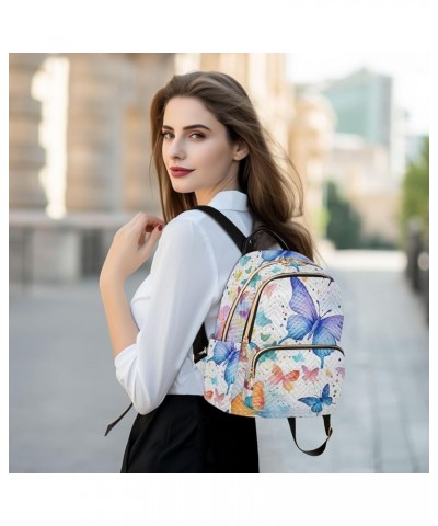 Backpack for Women Butterflies Are Flying Lightweight Casual Daily Quilted Travel Backpack 11.4×6.1×14.1 in Medium $16.80 Bac...