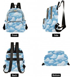 White Cloud Blue Sky Backpack Purse for Women Small Travel Bag Fashion Daypack M 202a5214 M(11.4"x6.1"x14.17") 202a5214 $19.2...