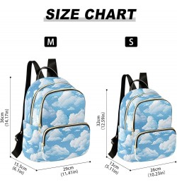 White Cloud Blue Sky Backpack Purse for Women Small Travel Bag Fashion Daypack M 202a5214 M(11.4"x6.1"x14.17") 202a5214 $19.2...