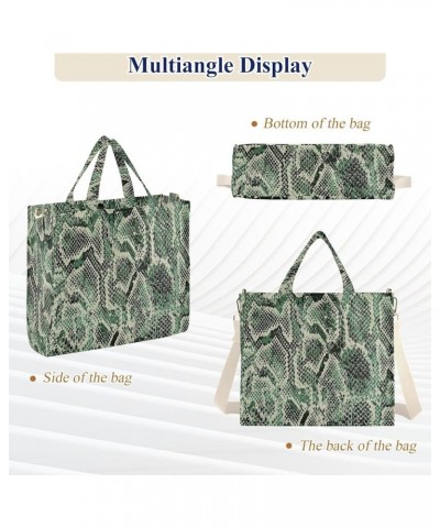 Crossbody Shoulder Bag Cute Crocodile Cartoon Reusable Grocery Bag Pattern Tote Handbag Large Capacity Tote Bag Wild Animals ...