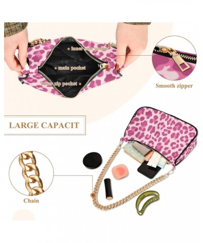 Crossbody Bags for Women Shoulder Purse Leopard Print Handbags Stylish Clutch Purse with Chain Strap $13.50 Totes