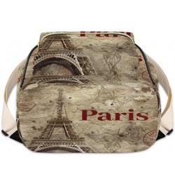 Paris Theme Custom Mini Backpack Purse for Women, Eiffel Tower Personalized Fashion Leather Small Backpack Shoulder Handbag T...