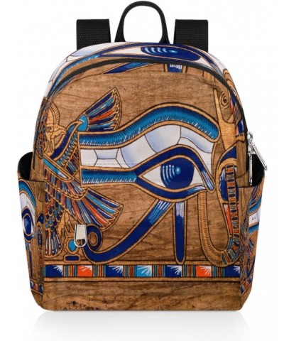 Egypt Pattern Mini Backpack Purse for Women Girls, Egyptian Horus Eye Small Backpack Lightweight Casual Travel Bag Daypack fo...