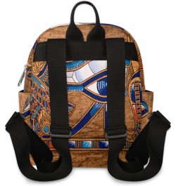 Egypt Pattern Mini Backpack Purse for Women Girls, Egyptian Horus Eye Small Backpack Lightweight Casual Travel Bag Daypack fo...