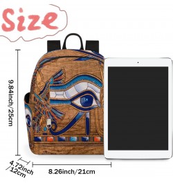 Egypt Pattern Mini Backpack Purse for Women Girls, Egyptian Horus Eye Small Backpack Lightweight Casual Travel Bag Daypack fo...