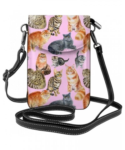 Small Crossbody Phone Bags for Women Leather Cell Phone Purse Lightweight Cell Phone Wallet Girls Cute Cats $16.38 Crossbody ...