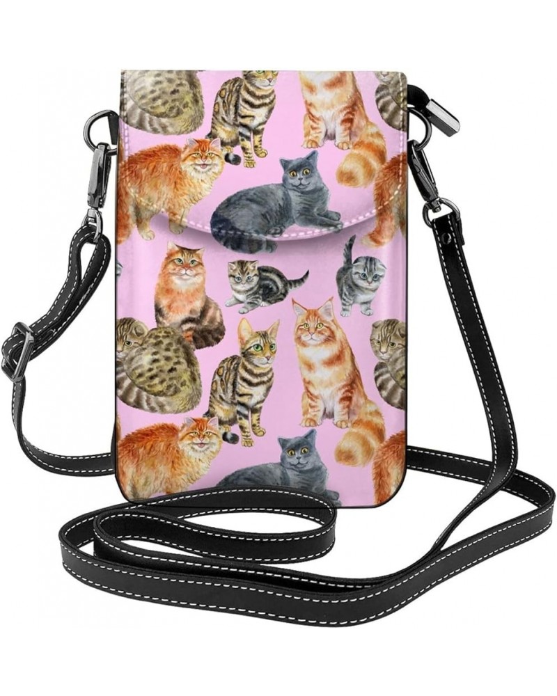 Small Crossbody Phone Bags for Women Leather Cell Phone Purse Lightweight Cell Phone Wallet Girls Cute Cats $16.38 Crossbody ...