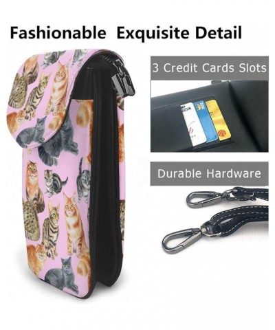 Small Crossbody Phone Bags for Women Leather Cell Phone Purse Lightweight Cell Phone Wallet Girls Cute Cats $16.38 Crossbody ...