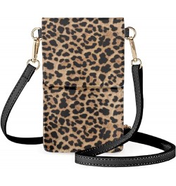 African Indian Aztec Small Crossbody Cell Phone Purse for Women Pu Leather Crossbody Bag for Travel Wild Leopard $12.00 Cross...