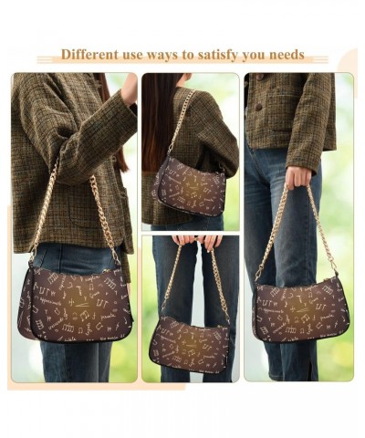 Music Notes Vintage Dark Brown Shoulder Bag Purse for Women Tote Handbag with Zipper Closure $17.35 Totes