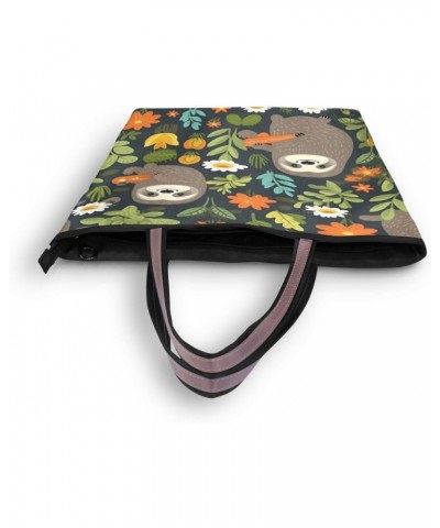 Cute Sloths Tote Top Handle Shoulder Bags Fashion Zipper Shopping Bag for Women $10.70 Handbags