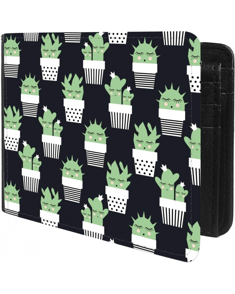 Unique Desige Pattern - Cactus Pattern, Slim Front Pocket Wallet Billfold RFID Blocking $10.21 Wallets