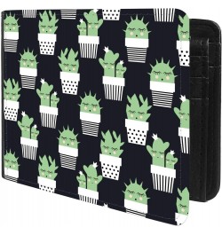 Unique Desige Pattern - Cactus Pattern, Slim Front Pocket Wallet Billfold RFID Blocking $10.21 Wallets