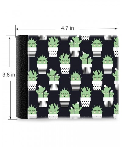 Unique Desige Pattern - Cactus Pattern, Slim Front Pocket Wallet Billfold RFID Blocking $10.21 Wallets