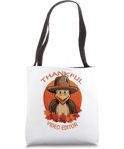 Video Editor Funny Thanksgiving Turkey & Fall Tote Bag $15.29 Totes