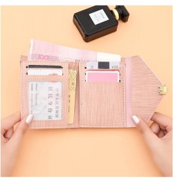 Wallet New Pearl Wallet Short Soft Leather Clip Fashion Three Fold Korean Student's Wallet Small Rabbit Wallet (Color : Green...