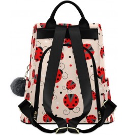 Backpack Purse for Women Fashion Travel Anti-theft Cute Ladybird Polka Dot Daypack Casual Shoulder Bag Medium Size $23.93 Bac...