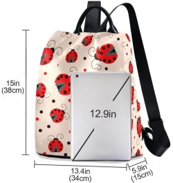 Backpack Purse for Women Fashion Travel Anti-theft Cute Ladybird Polka Dot Daypack Casual Shoulder Bag Medium Size $23.93 Bac...