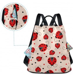 Backpack Purse for Women Fashion Travel Anti-theft Cute Ladybird Polka Dot Daypack Casual Shoulder Bag Medium Size $23.93 Bac...