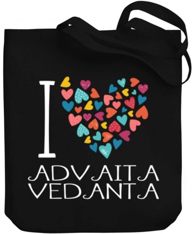 I love Advaita Vedanta colorful hearts Canvas Tote Bag 10.5" x 16" x 4 $22.79 Totes