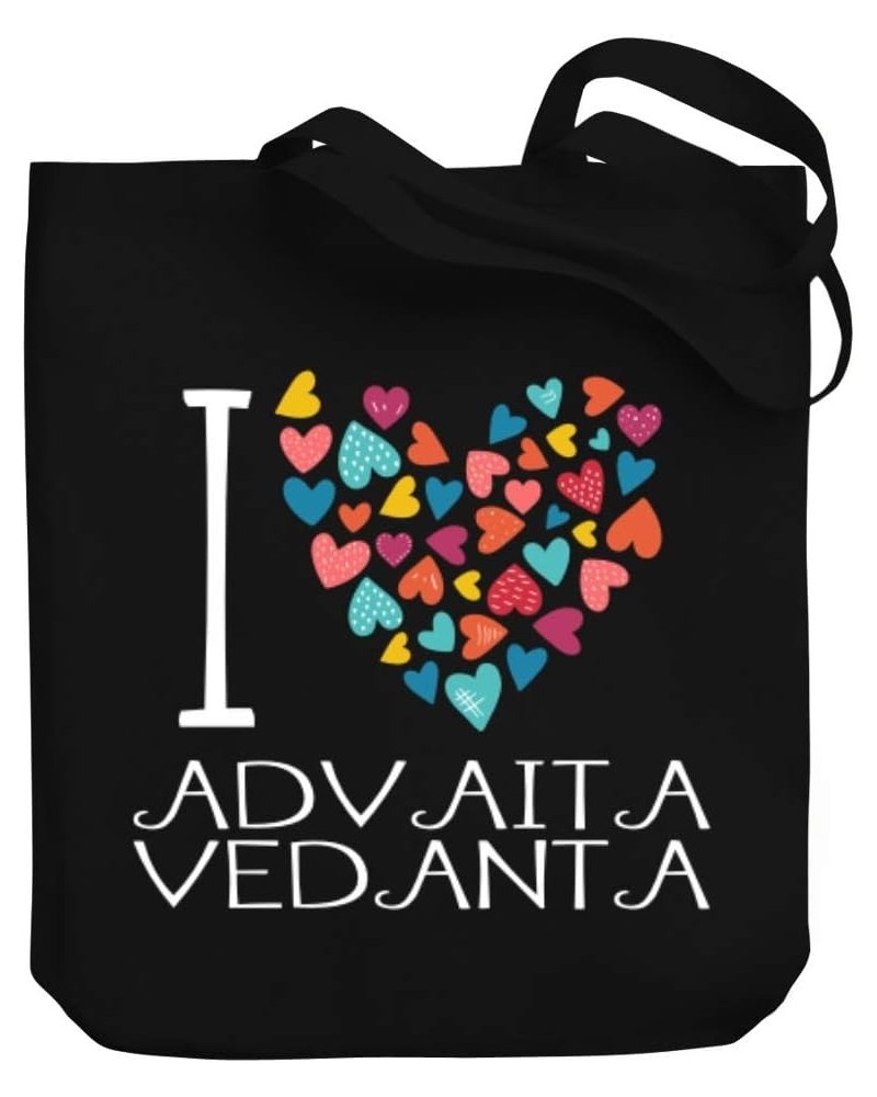 I love Advaita Vedanta colorful hearts Canvas Tote Bag 10.5" x 16" x 4 $22.79 Totes