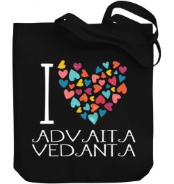 I love Advaita Vedanta colorful hearts Canvas Tote Bag 10.5" x 16" x 4 $22.79 Totes