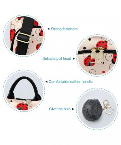 Backpack Purse for Women Fashion Travel Anti-theft Cute Ladybird Polka Dot Daypack Casual Shoulder Bag Medium Size $23.93 Bac...