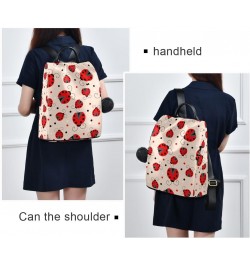 Backpack Purse for Women Fashion Travel Anti-theft Cute Ladybird Polka Dot Daypack Casual Shoulder Bag Medium Size $23.93 Bac...