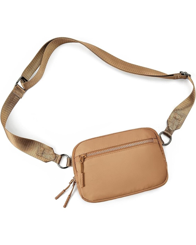 Small Crossbody Bags for Women Nylon with Adjustable Strap, Mini Crossbody Purse, Shoulder Bag Traveling Workout Brown $11.96...