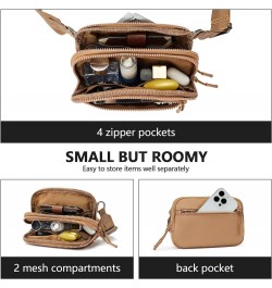 Small Crossbody Bags for Women Nylon with Adjustable Strap, Mini Crossbody Purse, Shoulder Bag Traveling Workout Brown $11.96...