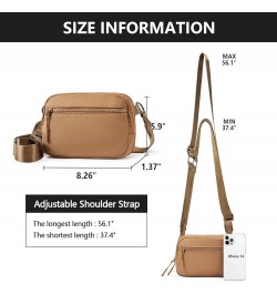 Small Crossbody Bags for Women Nylon with Adjustable Strap, Mini Crossbody Purse, Shoulder Bag Traveling Workout Brown $11.96...