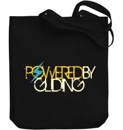 Powered by Gliding Lightning Canvas Tote Bag 10.5" x 16" x 4 $16.00 Totes