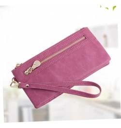 Woman Storage Wallet Ladies Purses Long Wallet Woman Miss Zipper Coin Purse 18.50X9.50X3.00CM Rosy $10.51 Wallets