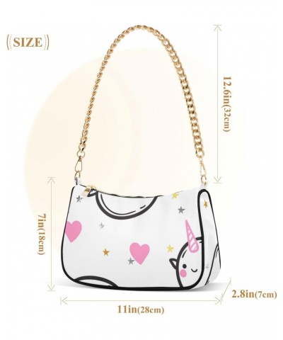 Shoulder Bag Handbags Womens Tote Satchel Bags Funny Unicorn Fish Clutch Purses for Women $12.90 Satchels