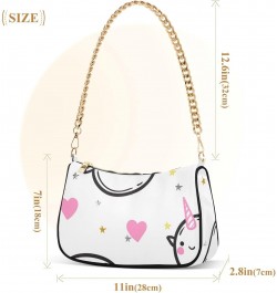 Shoulder Bag Handbags Womens Tote Satchel Bags Funny Unicorn Fish Clutch Purses for Women $12.90 Satchels