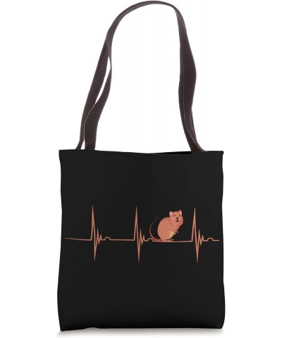 Quokka Marsupial Aussie Wildlife Animal Heartbeat EKG Pulse Tote Bag $9.56 Totes