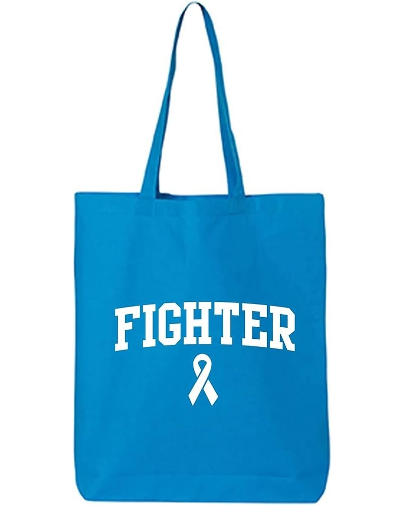 Fighter Ribbon Cotton Canvas Tote Bag Sapphire $10.50 Totes