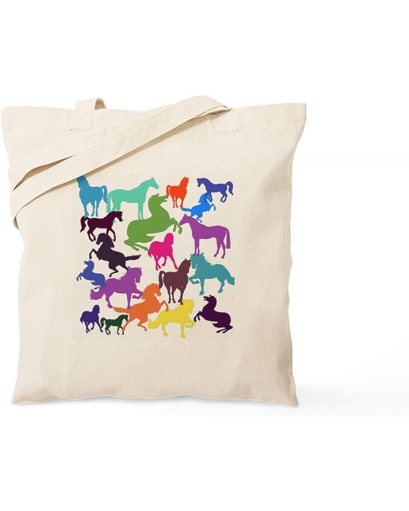 Rainbow Carrots Tote Bag Natural Canvas Tote Bag, Cloth Shopping Bag Rainbow Horses Tote Bag $8.63 Travel Gear