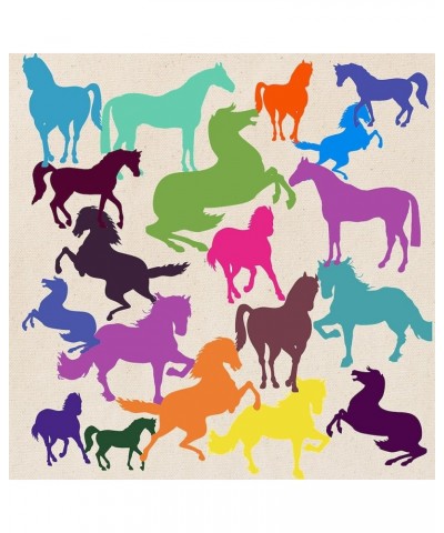 Rainbow Carrots Tote Bag Natural Canvas Tote Bag, Cloth Shopping Bag Rainbow Horses Tote Bag $8.63 Travel Gear