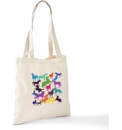 Rainbow Carrots Tote Bag Natural Canvas Tote Bag, Cloth Shopping Bag Rainbow Horses Tote Bag $8.63 Travel Gear