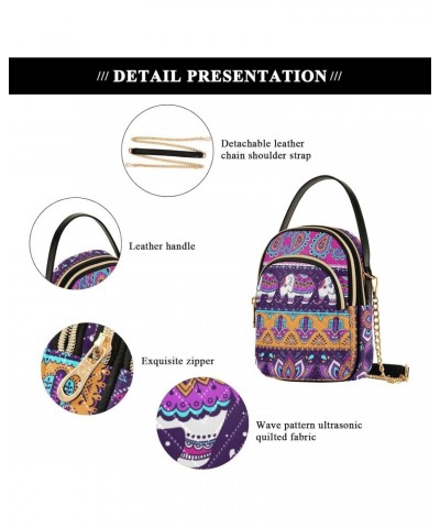 Elephant Boho Crossbody Bags for Women Small Purse Chain Shoulder Bags Hand Bags for Travel Work Gifts $15.33 Shoulder Bags