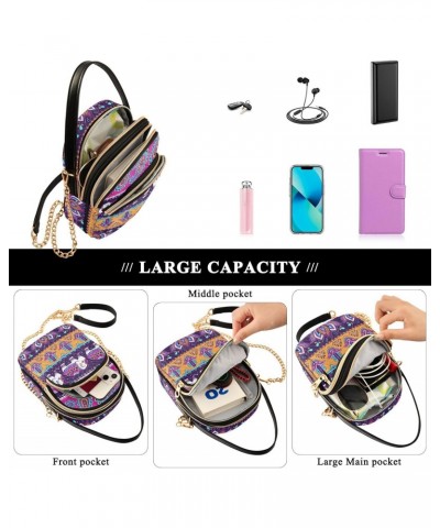 Elephant Boho Crossbody Bags for Women Small Purse Chain Shoulder Bags Hand Bags for Travel Work Gifts $15.33 Shoulder Bags